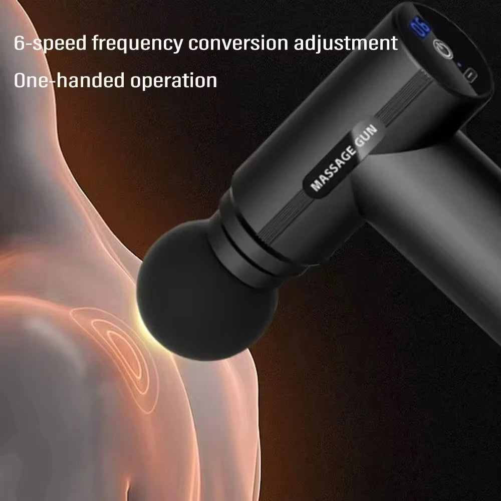 Mini Massage Gun USB Rechargeable Fascia Muscle Relaxation Vibration Body Slimming Fitness Neck Back Pain Relief Device
