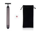 24k Gold Face Lift Bar Roller Vibration Slimming Massager Facial Stick Facial Beauty Skin Care T Shaped Vibrating Tool with Bag