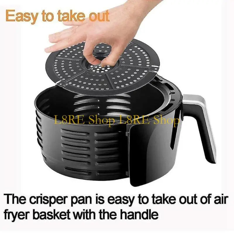 L8RE Air fryer Accessories Round Air Fryer Grill Pan Grill Plate Crisper Plate Replacement Part Tray Rack Cooker