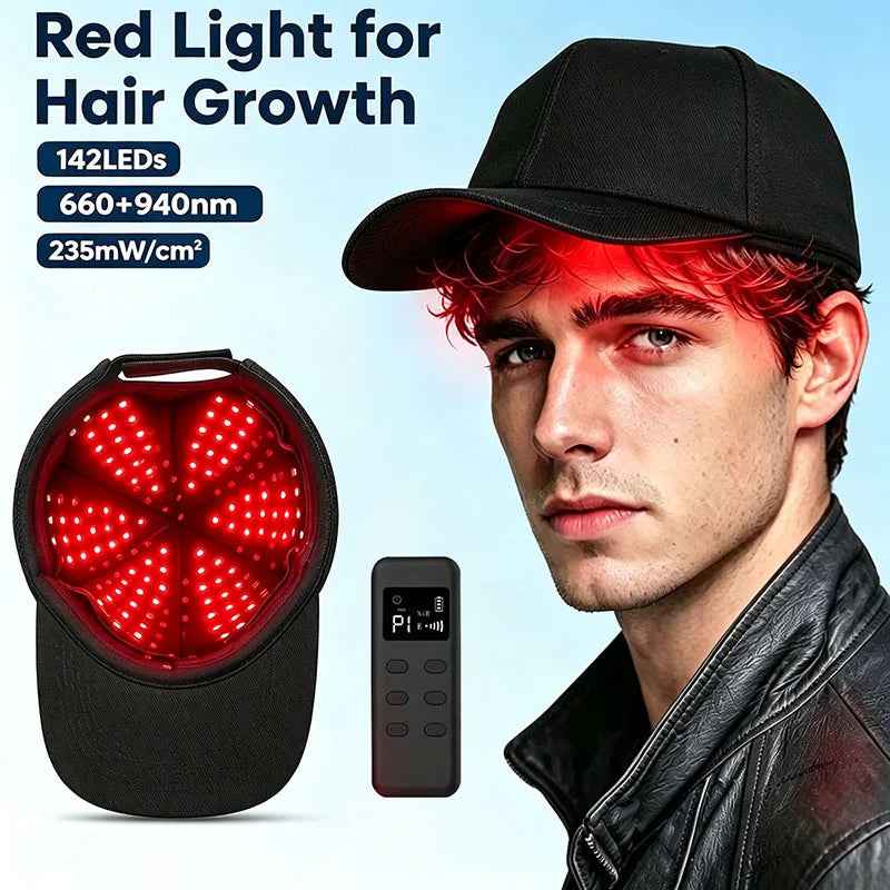 2026 New Infrared LED Beads Red Light Therapy Hair Growth Cap For Hair Regrowth Anti Hair Loss Relax Scalp Anti-inflammatory