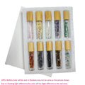 10Pcs 10ml Roll On Bottle Essential Oil Natural Jade Roller Bottles with Crystal Chip Glass Travel Refillable Bottle Containers
