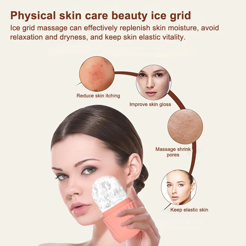 Reusable Ice Ball Face Roller Silicone Ice Mold Face Roller Skin Care Lifting Firming Face Skin Facial Skin Care Tools