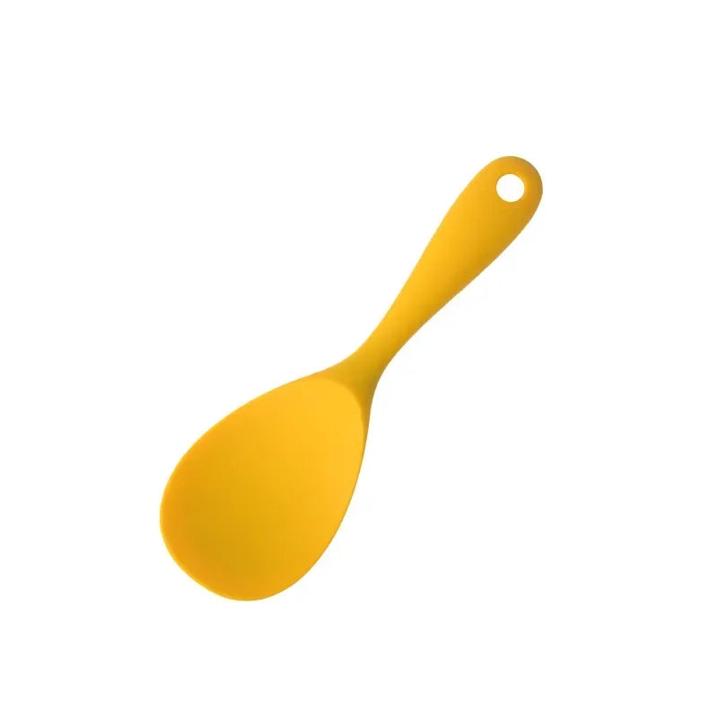 Silicone Kitchen Utensils Set For Cooking Baking Yellow Non Stick Spatula Set Heat Resistant Kitchen Utensils Cooking Tool