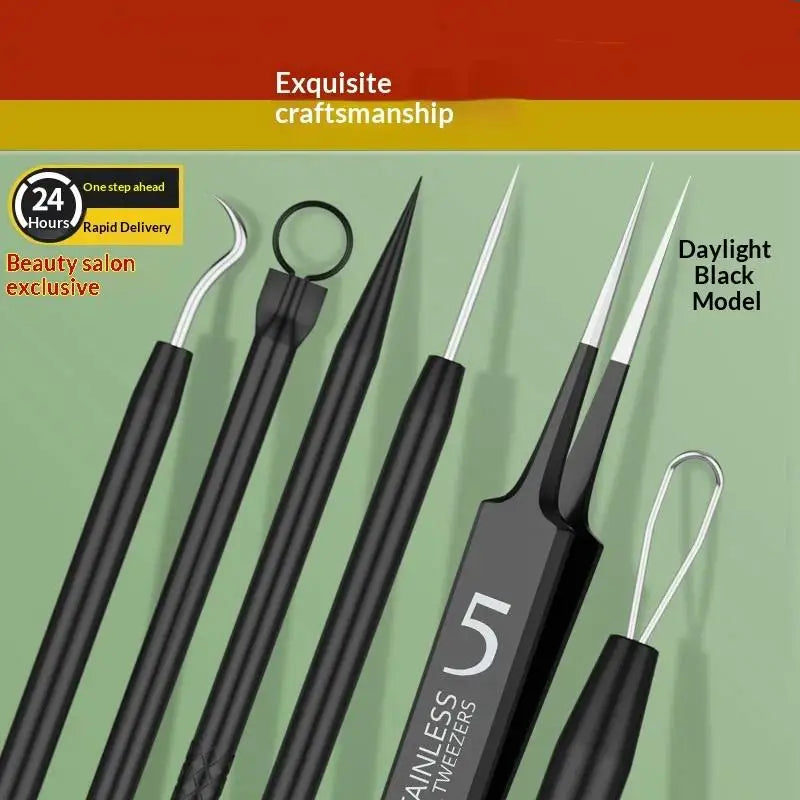 Blackhead Remover Pimple Popper Tool Set Reusable Safe Acne Extractor Kit for Daily Face Cleaning Use