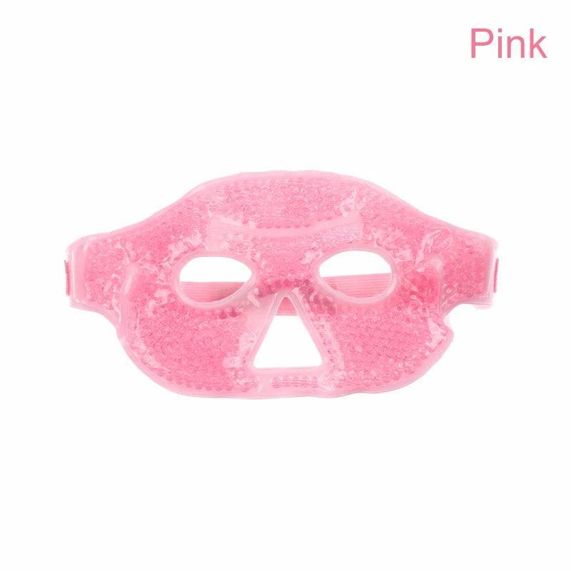 Reusable Cooling Eye Mask with Gel Beads - Visible Cold Compress for Puffy & Dry Eyes, SPA Care Essential