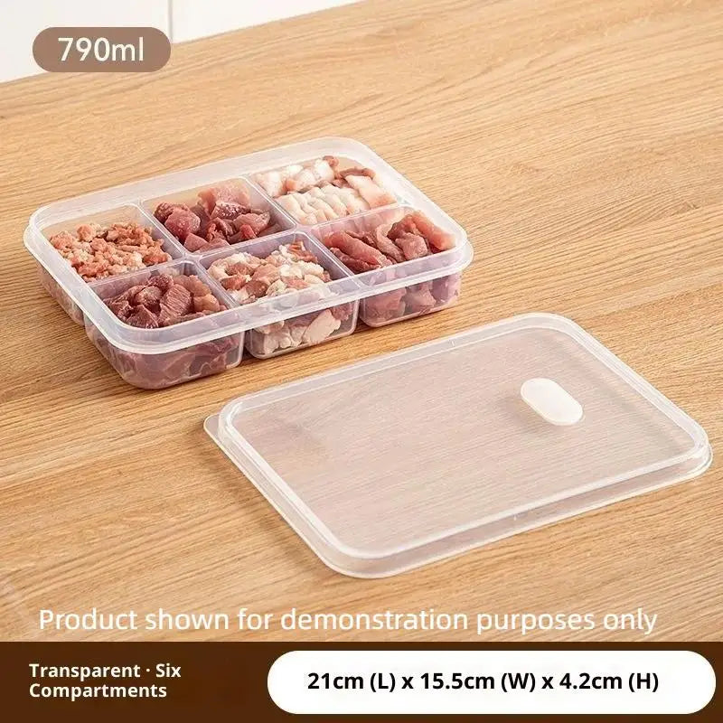 Refrigerator Food Storage Containers, Suitable For Meat And Other Food, Food-grade Airtight Containers, 2/4/6 Compartments.
