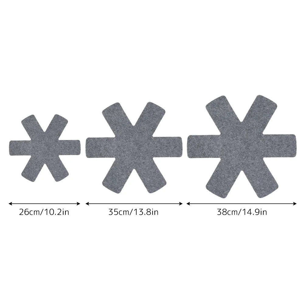 Pot and Pan Protectors 12/24Pcs Pot Dividers Pad Non-woven 3 Sizes Pans Separator Pads for Protecting Separators Pads Cookware