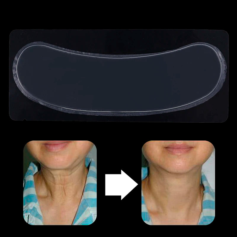 【Ja】Silicone Neck Lift Tape, Reusable Anti-Wrinkle & Anti-Aging Care, Transparent Invisible Skin Tightening Patch