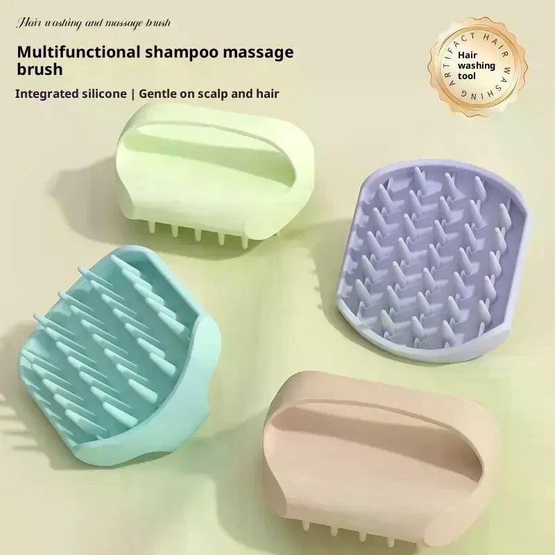 Shampoo Brush Head Scalp Massage Comb With Handle Hair Washing Comb Body Massage Brush Bath Shower Brush Salon Hairdressing Tool