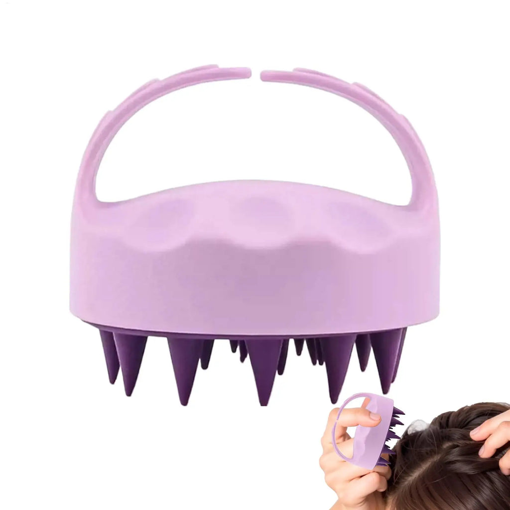 Silicone Scalp Scrubber Hair Scalp Shampoo Brush Head Cleansing Massager For Men Women Bath Brush Wet & Dry For Scalp Care