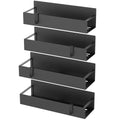 Metal Magnetic Spice Rack Set of 4, Fits Fridge and Oven, Refrigerator Storage Box, Kitchen Organization and Storage Cream Style
