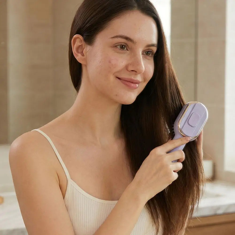 Electric Scalp Care Hair Growth Comb Red Light Therapy Microcurrent Stimulating Vibration Head Massage Thicker Stronger Hair