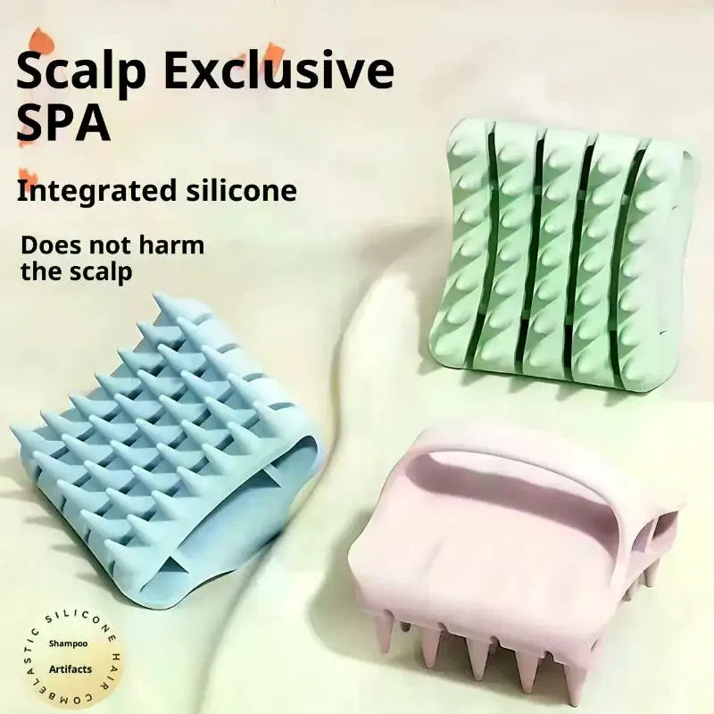 Shampoo Brush Head Scalp Massage Comb With Handle Hair Washing Comb Body Massage Brush Bath Shower Brush Salon Hairdressing Tool