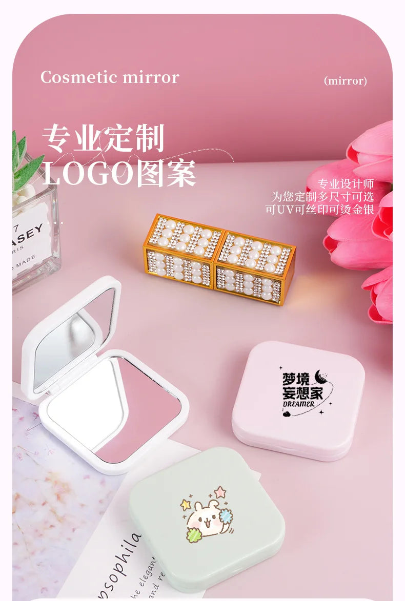 Round Mini Makeup Mirror Dustproof Small Makeup Mirror Gift For Birthday