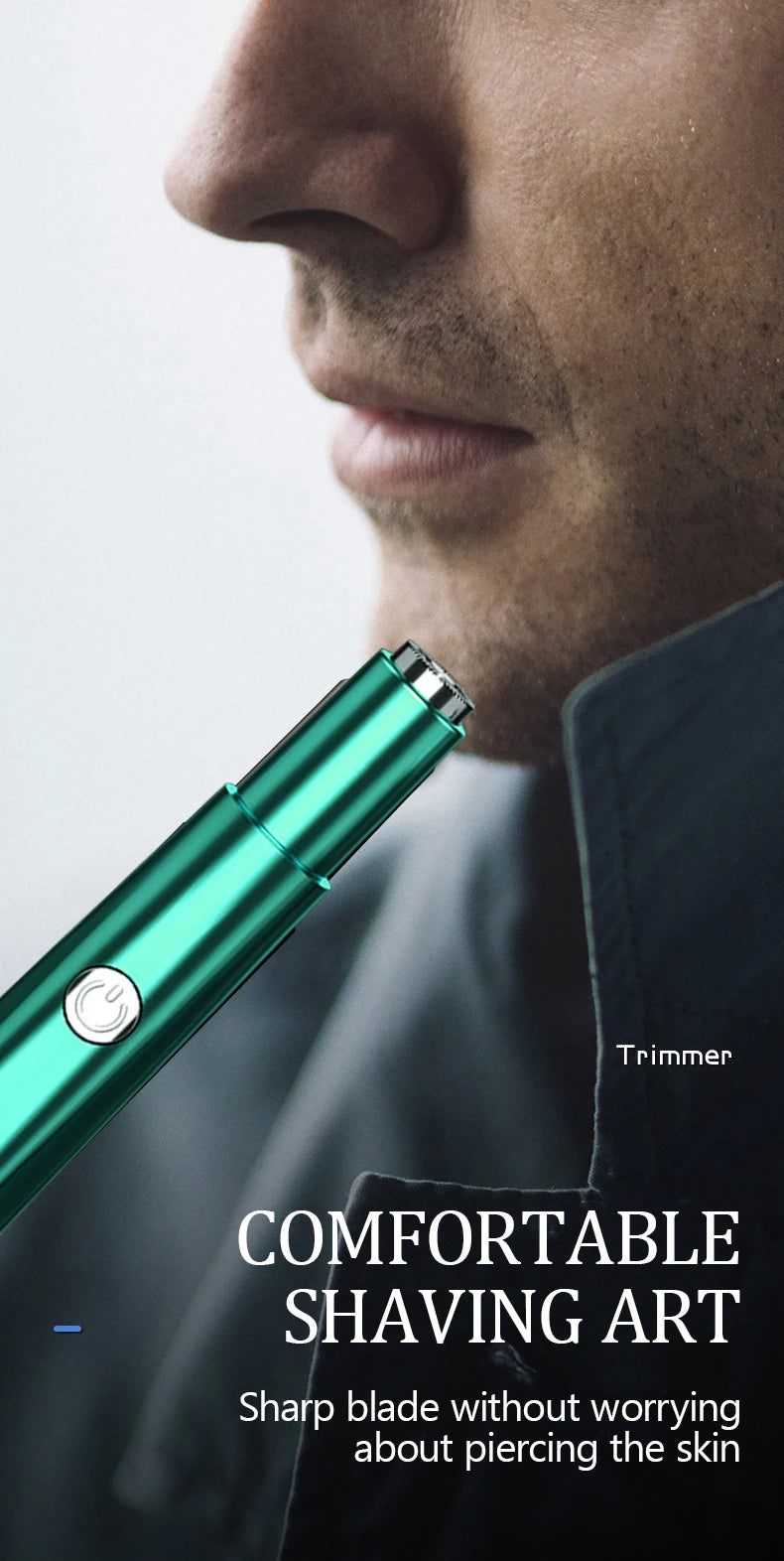 Rechargeable nose hair trimmer electric nose hair trimmer men's shaver nose hair trimmer nose hole trimming scissors