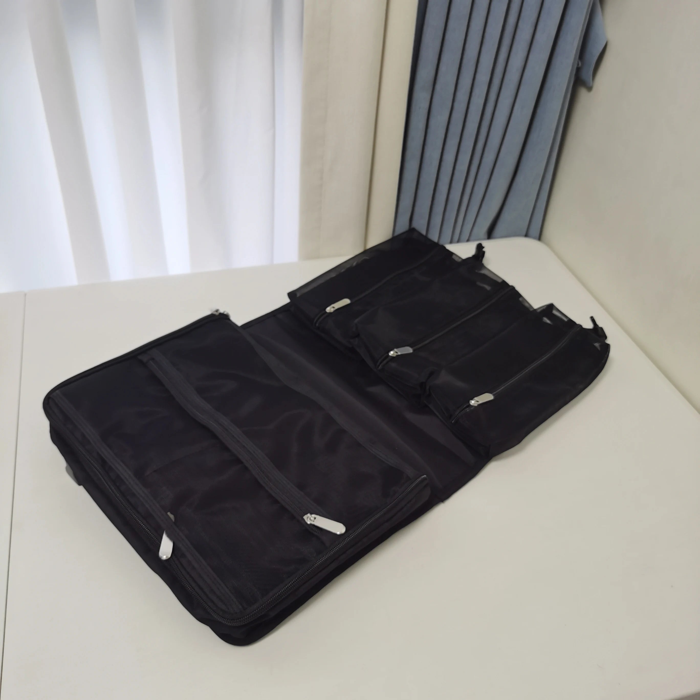 Foldable Makeup Bag Cosmetic Organizer Professional Makeup Artist Touch Up Bag