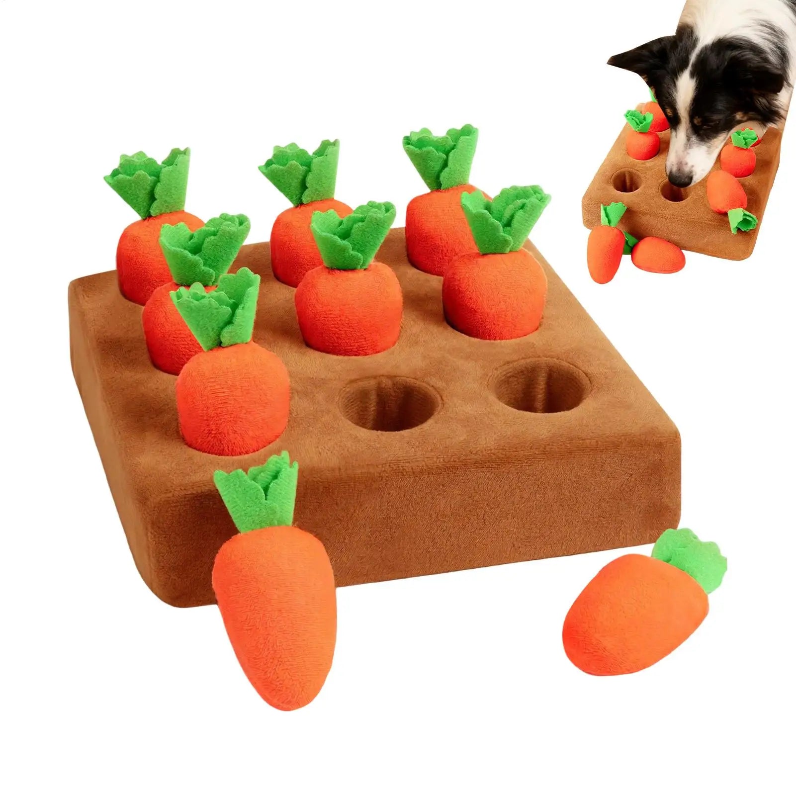 Snuffle Mat For Dogs Interactive Enrichment Funny Toys Pet Carrot Puzzle Toy For Boredom Relief Foraging Training Feeding