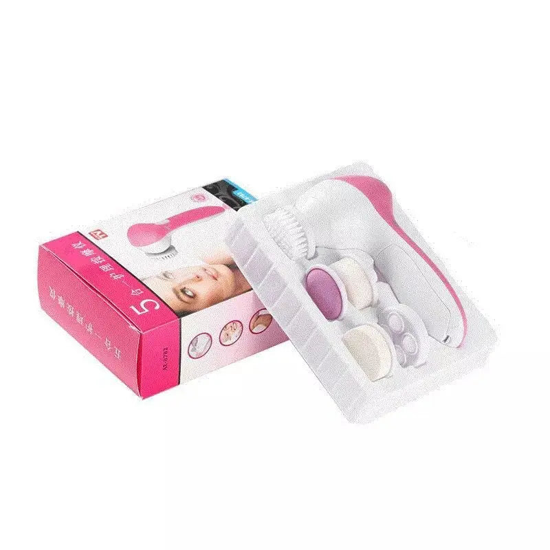 Electric 5 IN 1 Electric Facial Cleaner Brush Wash Machine Spa Skin Care Massage Blackhead Cleaning Facial Cleanser Tools