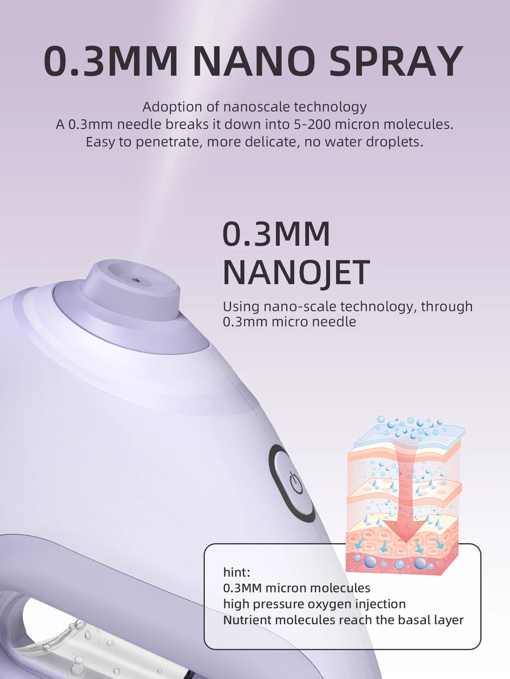 Nano Facial Sprayer Water Steamer Oxygen Injection Moisturizing Machine Handheld Spray Face Steamer Mist Skin Care Beauty