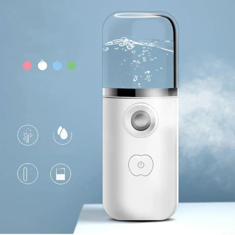 Facial Steamer Device Beauty Spray Hydrating Apparatus  Rechargeable Mini Portable Humidifier