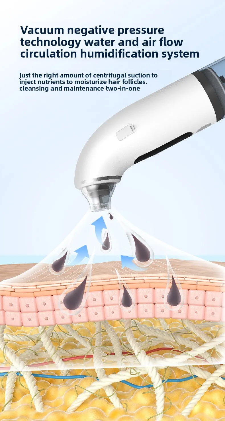 Pore Vacuum Blackhead Remover Women and Men Facial Cleaning Beauty Equipment Facial Pore Cleaning Oxygen Injection Instrument