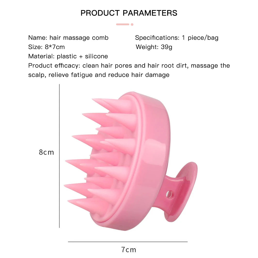 Silicone Head Scalp Massage Comb Hair Washing Brush Soft Scalp Massager for Hair Growth Shampoo Brush Shower Comb Hair Care