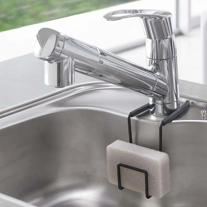 Sink Sponge Holder Small Kitchen Bathroom Metal Organizer Liquid Dish Drainer Faucet Rack Shower Convenient