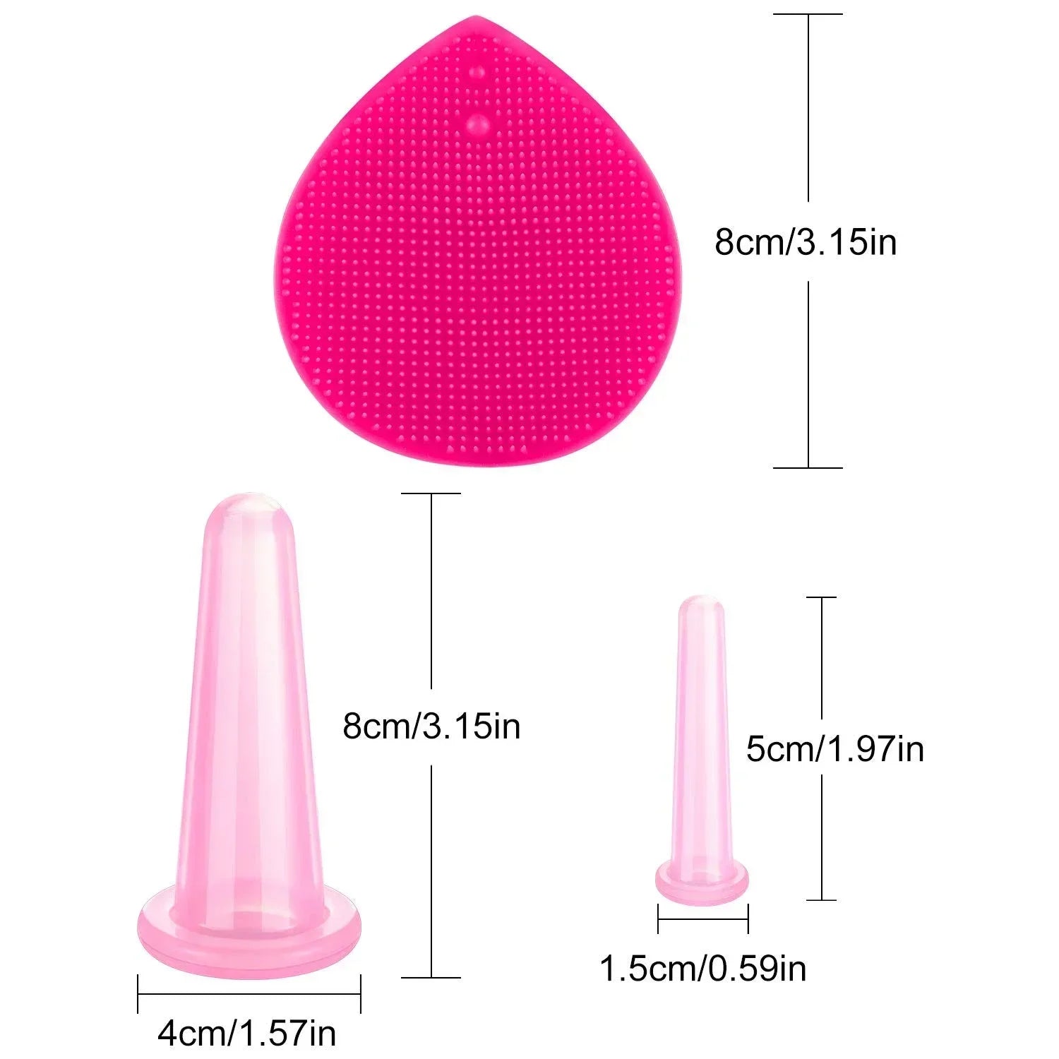 Silicone Vacuum Cupping Massage Jars Anti Cellulite Massage Facial Suction Cups Face Neck Lift Skin Scraping Guasha Anti Wrinkle