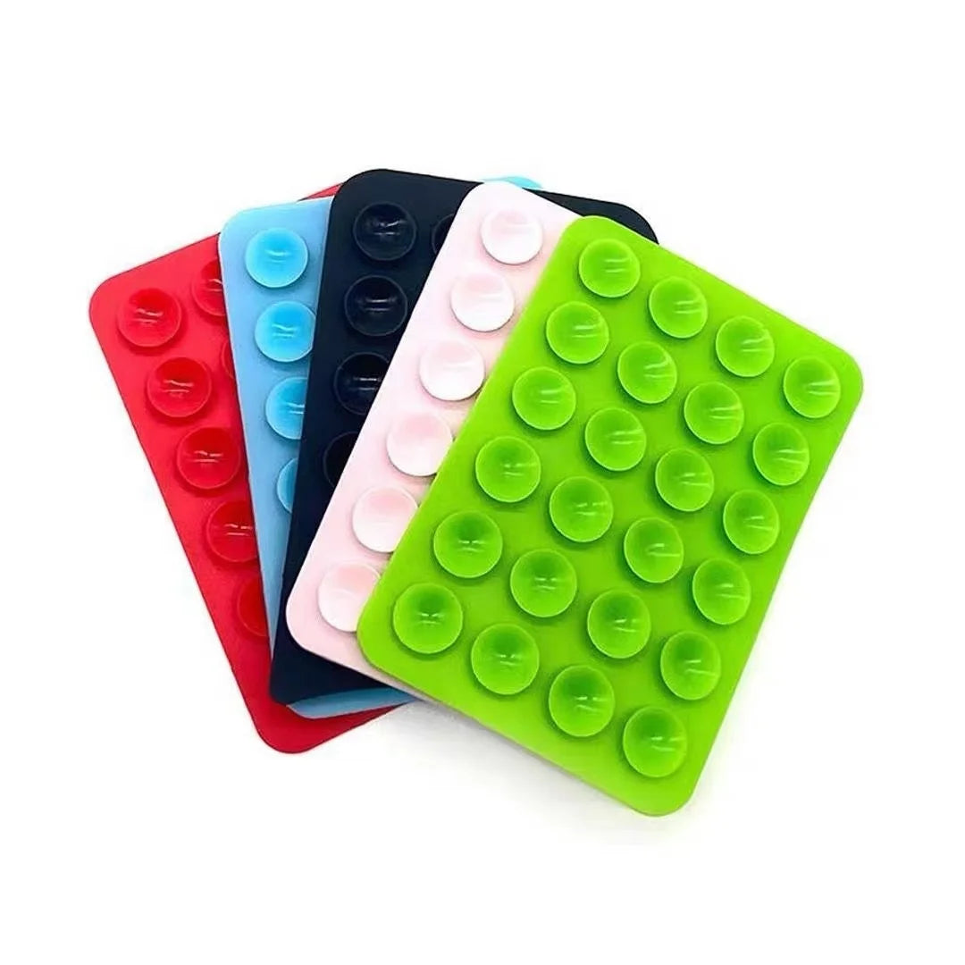 Silicone Suction Phone Holder Mat Multifunctional Suction Cup Wall Stand Square Anti-Slip Single-Sided Case Mount Back Sticker