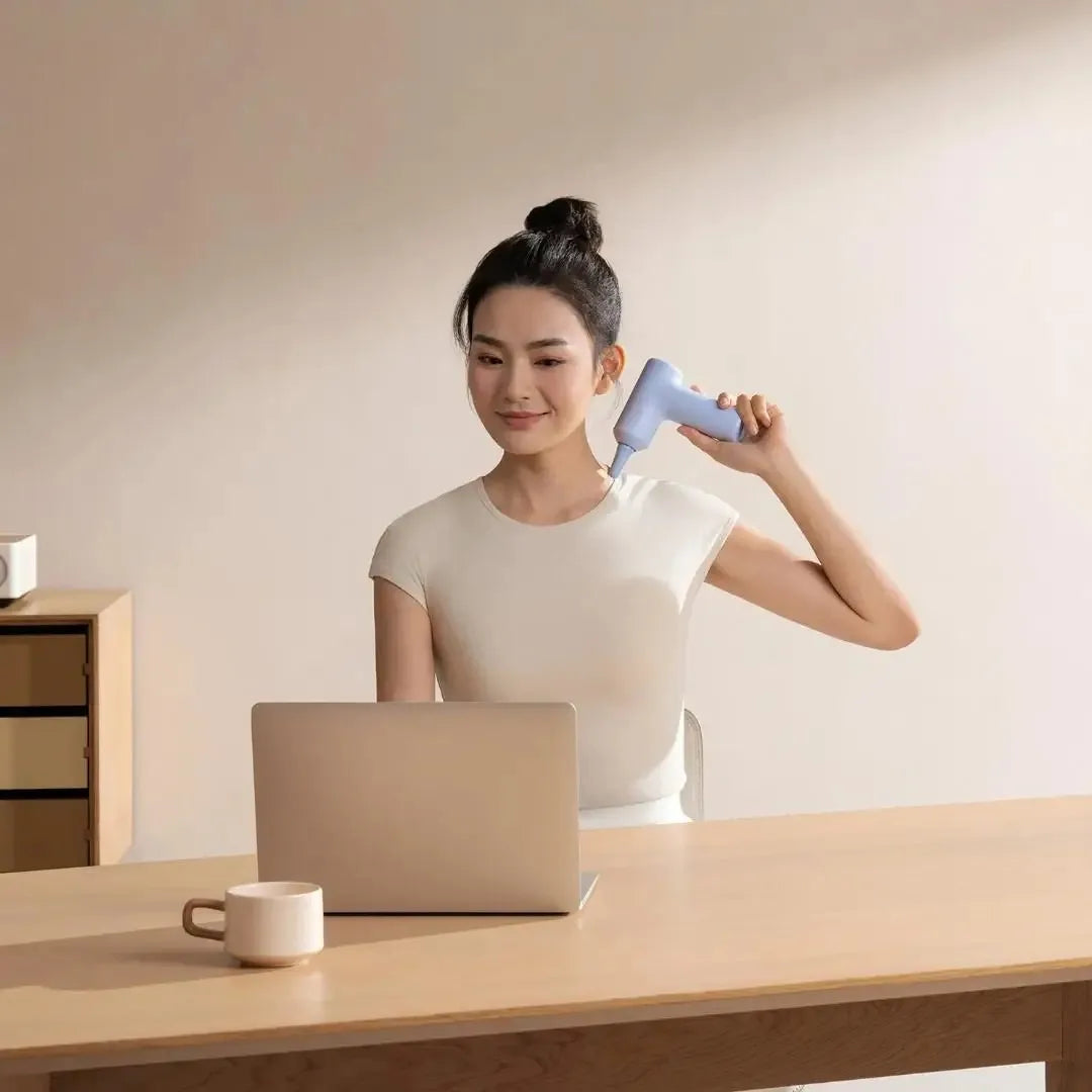 Original MIJIA Mini Fascia Gun 3 Portable Muscle Massage Gun 12kg Thrust Brushless Silent Motor 3 Massager Heads Relax Body -CN