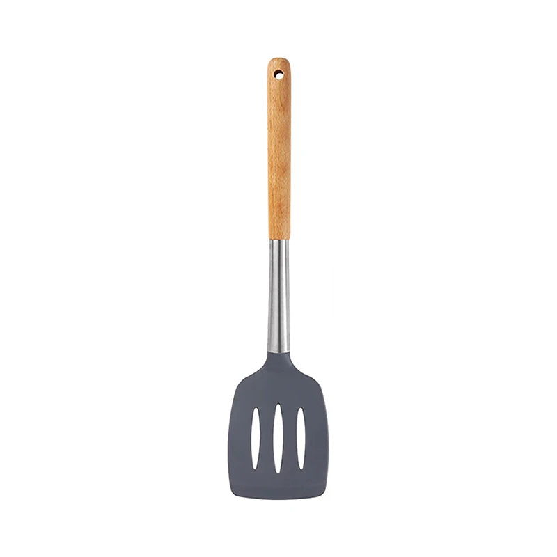 Silicone Cooking Utensil Set Heat Resistant Non Stick Cookware Spatula Shovel Kitchenware Measuring Spoons Baking Tool Set