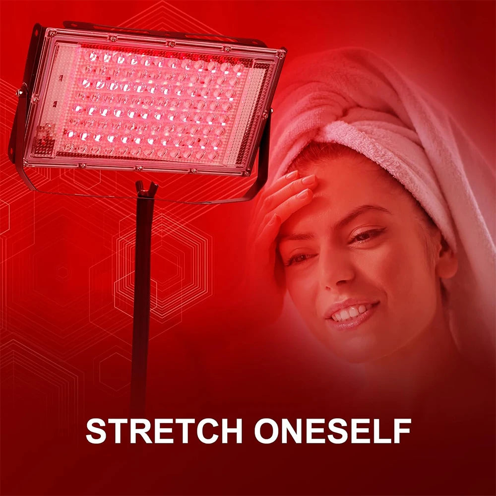 96 LEDs Red Light Therapy Lamp 660nm & 850nm for Facial Skin Care and Full Body Pain Relief