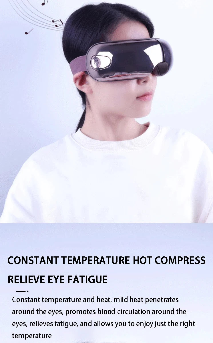 Eye Massage Glasses Hot Compress Eye Care Air Pressure Instrument Vibrator Heating Bluetooth Music Device  Heated Eye Mask