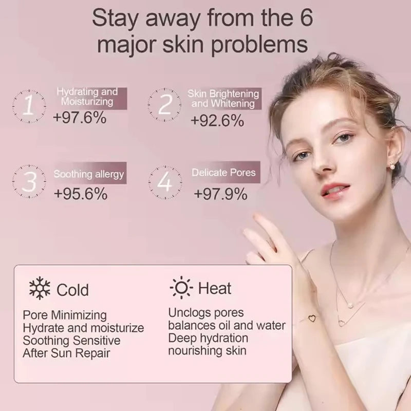 Face Steamer Nano Mist Sprayer Facial Steamer Cold & Hot Nebulizer Facial Sauna Humidifier For Pores Cleansing Moisturizing SPA
