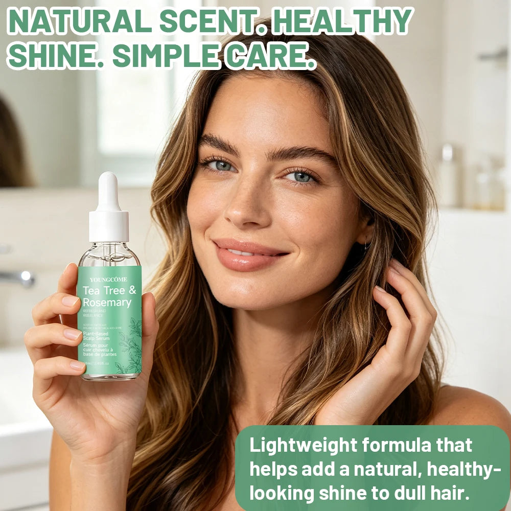 Scalp Serum Hair Care Tea Tree & Rosemary Plant-Based Scalp Serum, Refresh & Rebalance, Soothe Scalp, Balance Moisture