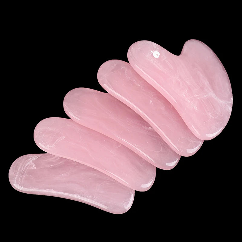1Pcs Pink Massage Scraper Guasha Scraping Massage Scraper Face Massager Acupuncture Gua Sha Board