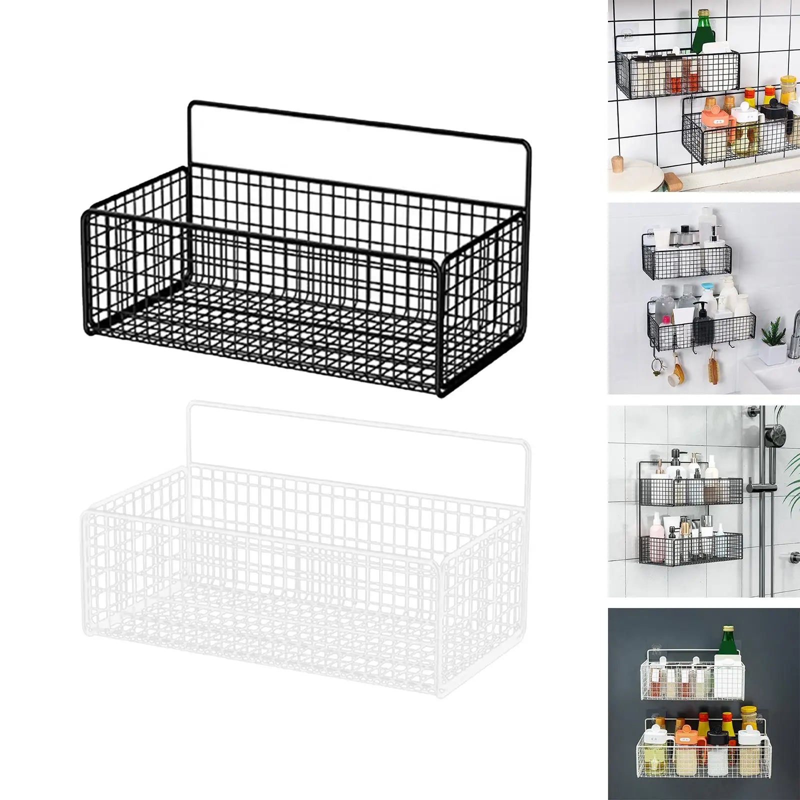 Wall Hanging Baskets Wire Storage Basket Farmhouse Food Storage Floating Shelves