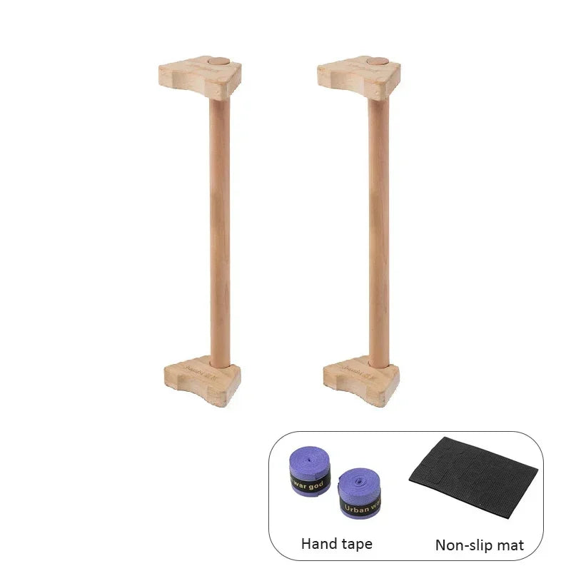 1 Pair Wooden Push-up Bar Stands Gym Push Ups Rack Board Fitness Exercise Body Building Training Handstand Parallel Rod