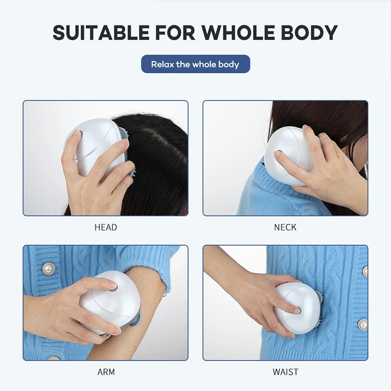 Scalp Massager Shampoo Brush Head for Salon & Home Use Head Massager Scalp Care Device Custom Private Label