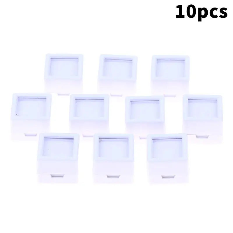 Jewelry Organizer  Storage Box Gem Display Container for Rings Earrings DIY Crafts 10 Pieces
