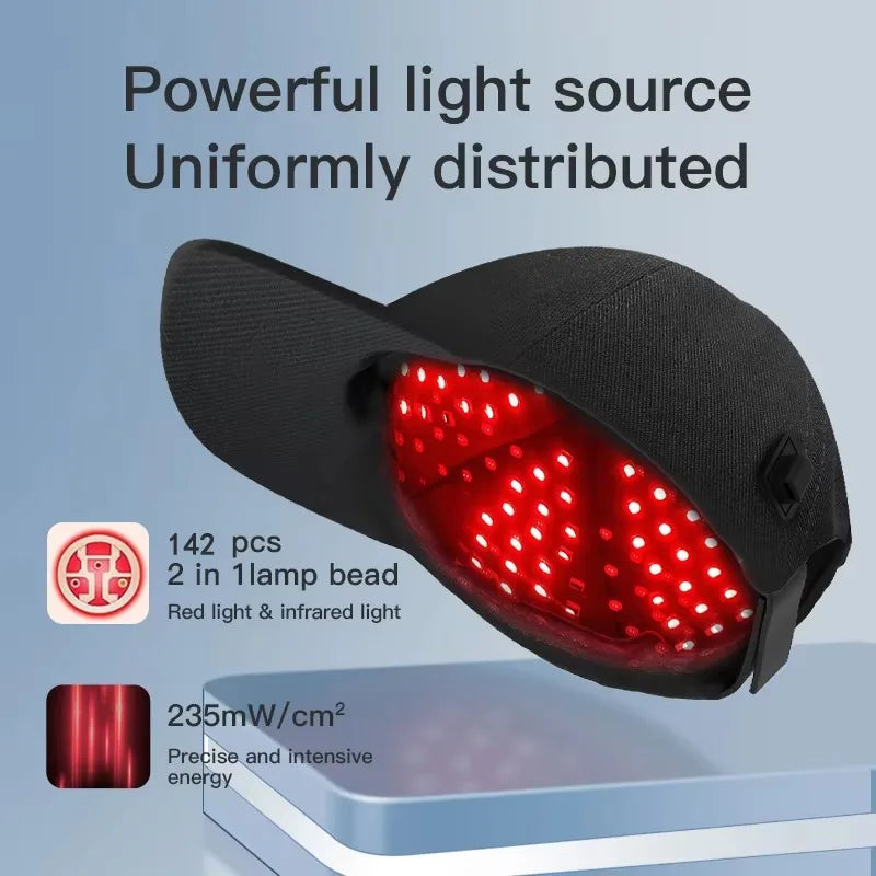 2026 New Infrared LED Beads Red Light Therapy Hair Growth Cap For Hair Regrowth Anti Hair Loss Relax Scalp Anti-inflammatory