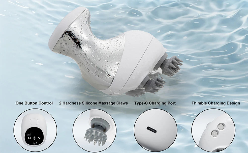 Head Massager for Deep Massage and Cleaning Electric Scalp Massager for Promoting Hair Growth Handheld Waterproof Massage Tool