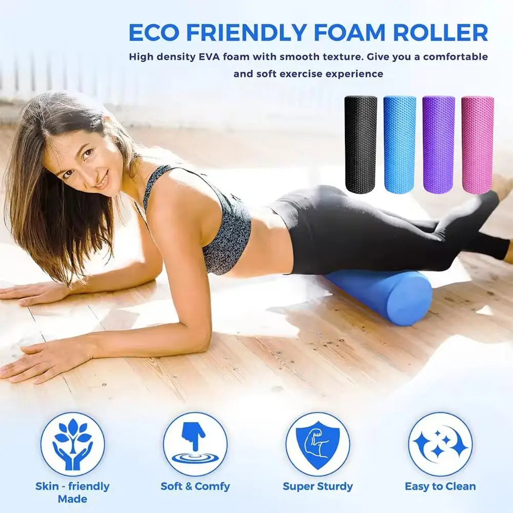 30cm Round Eco Friendly Foam Roller Cylinder Hexagonal Roller For Pilates Exercise Enhanced Home Workouts For Leg Muscle Massage