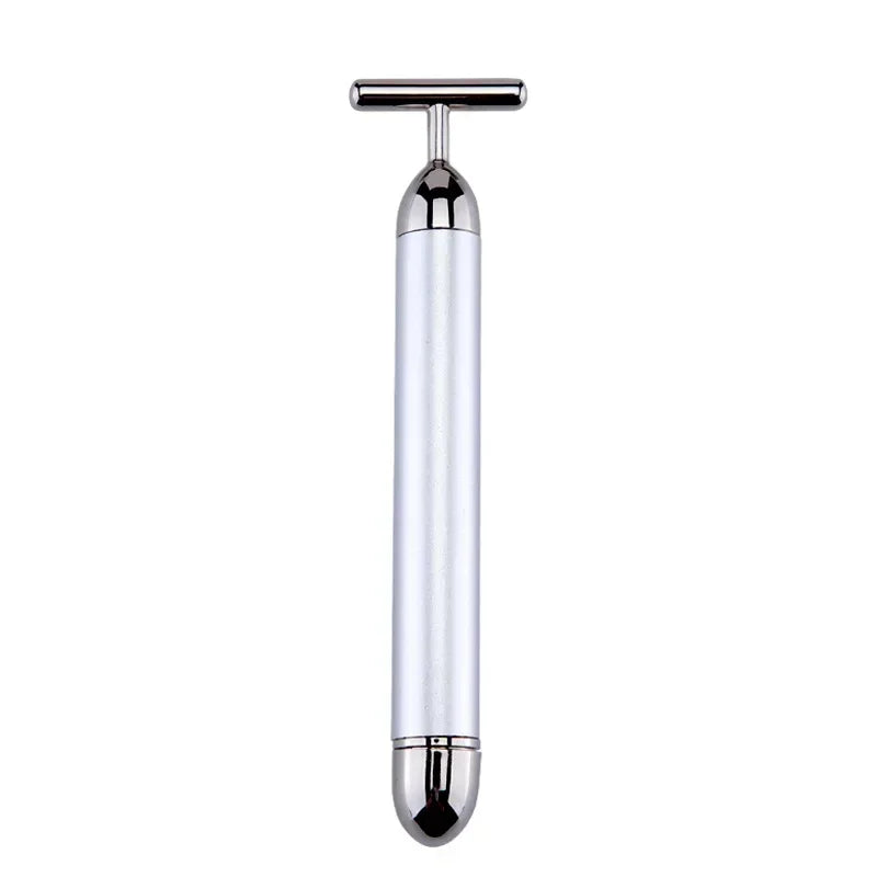 Face Lift Bar Roller Vibration Slimming Massager Facial Stick Facial 24k Gold Beauty Skin Care T Shaped Vibrating Tool