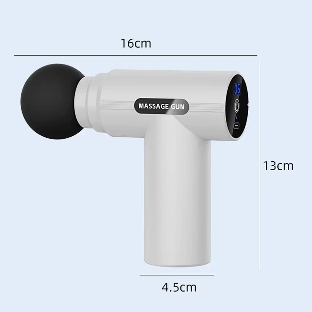 Mini Massage Gun USB Rechargeable Fascia Muscle Relaxation Vibration Body Slimming Fitness Neck Back Pain Relief Device