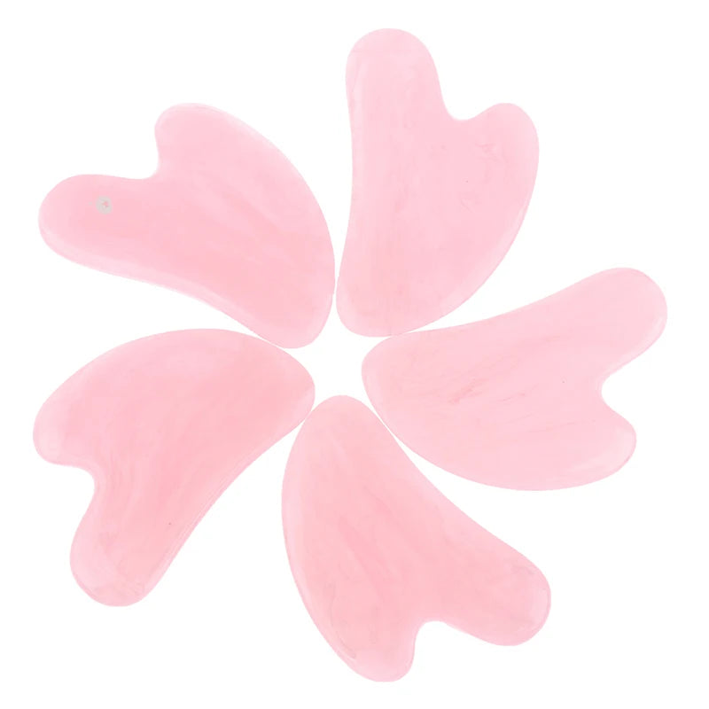1Pcs Pink Massage Scraper Guasha Scraping Massage Scraper Face Massager Acupuncture Gua Sha Board