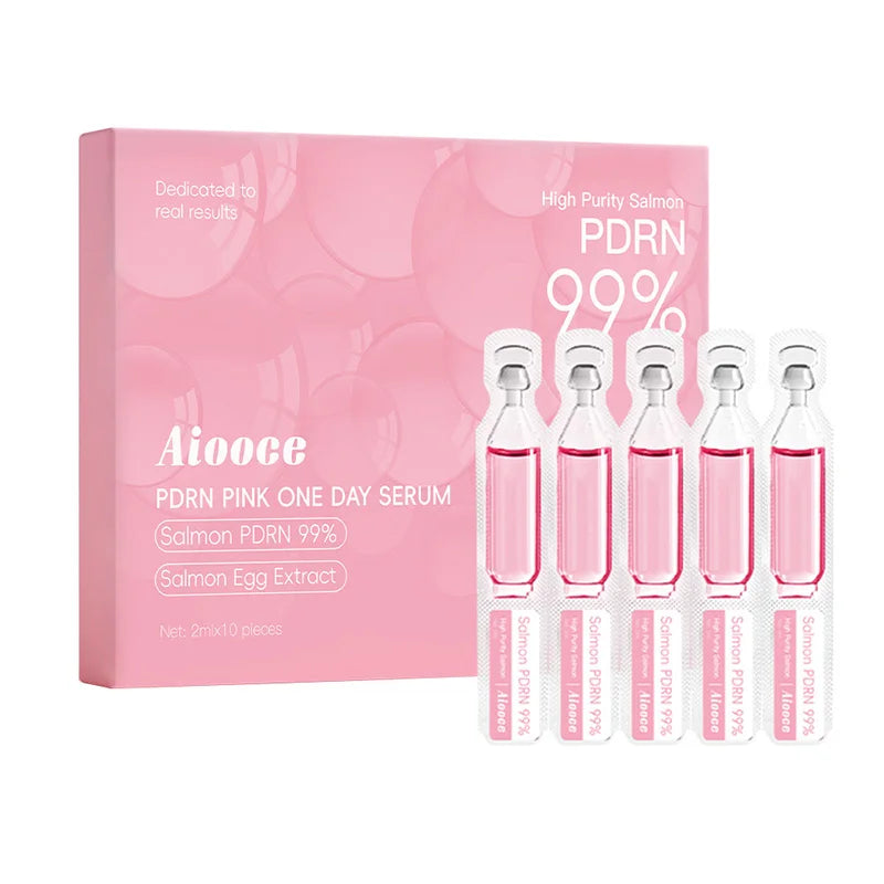 Salmon Serum Protein Peptide Essence 2ml X 10pcs Anti-aging, Wrinkle Repair, Hydrating & Brightening Face Collagen Booster Care
