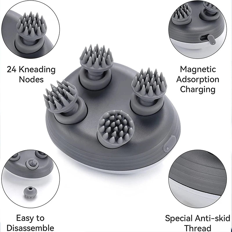 Scalp Massager Shampoo Brush Head for Salon & Home Use Head Massager Scalp Care Device Custom Private Label