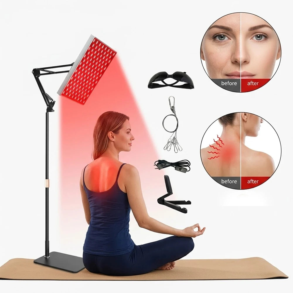 Red Light Therapy for Face Body 660nm 850nm Near Infrared Light Therapy Lamp Relief Pain Red Light Therapy Lamp for Home Salon