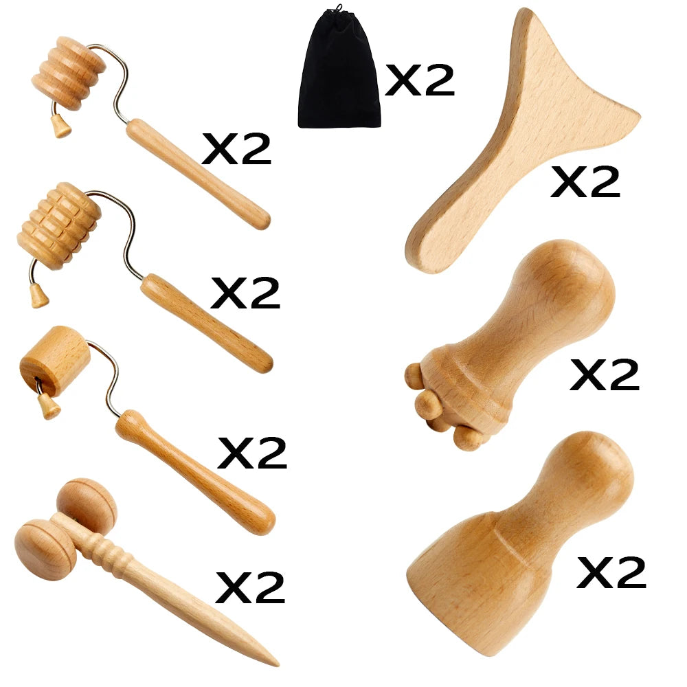 Face Massager Wood Therapy Facial Lifting Maderoterapia Gua Sha Wrinkle Remover Skin Scraper Anti Cellulite Neck Lift Tool